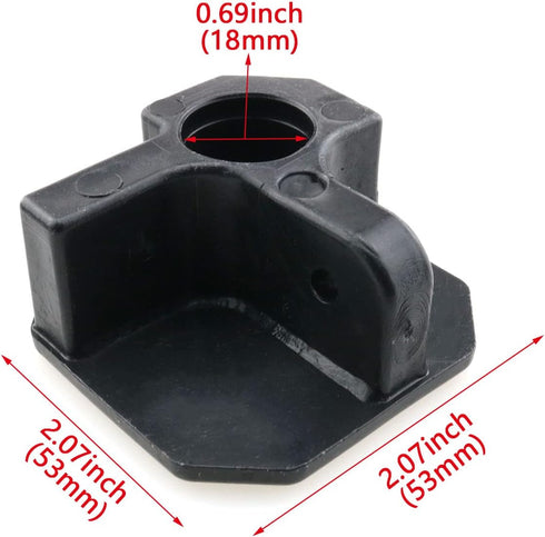 HJGarden 4pcs Camping Chair Replacement Feet, Screws Included, Black Plastic Repair Feet for Folding Chair Stool Camp