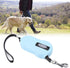 Retractable Dog Pet Leash, Heavy Duty Nylon Reflective Tape, Light Blue