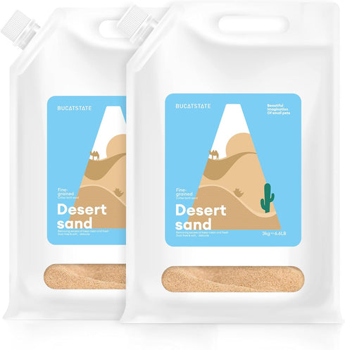 BUCATSTATE Hamster Bath Sand with Pour Spout Large Pack, 13.2LB Desert Bath