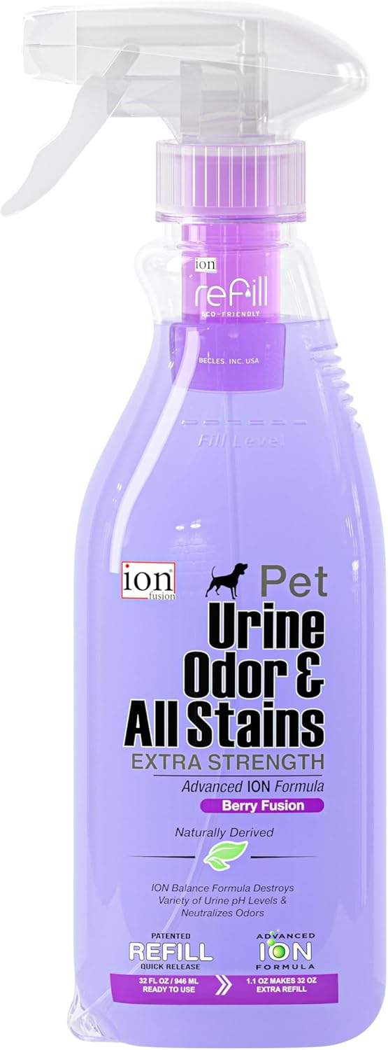 Superior Next-Gen Advanced ION Formula, 2-for-1 Bottle (Free Refill), Extra Strength Stain & Odor Remover, Eco-Friendly