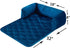 Premium Blue Silky Velvet Pet Sofa Bed - Slip Resistant, Waterproof, Washable Couch Protector with Removable Bolster