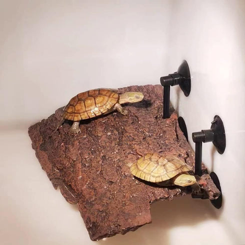 Flushbay Turtle Floating Basking Platform, Aquarium Decorations with Suction Cups for Tortoise Climbing