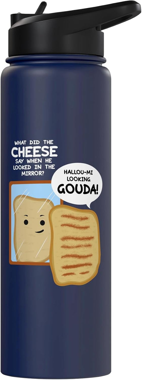 Gouda Cheese Dairy Lover Apparel Gouda Cheese Enthusiast Turophile Cheesemaker Cheesemonger Stainless Steel Insulated