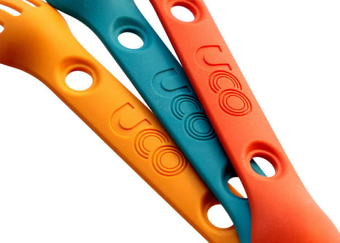 UCO Mini Spork Camping Combo Spoon-Fork Utensil, 3 Pack for Kids
