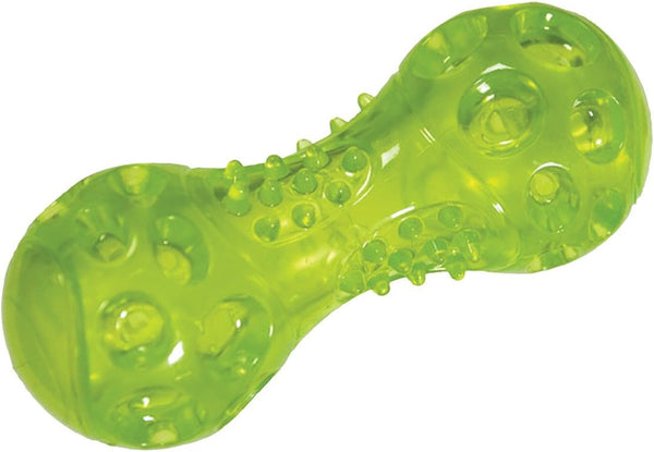Chase 'n Chomp Durable TPR LED Light Up Fetch Dumbbell Dog Toy, Large