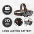 LED Headlamp, 5 Lights String Lighting, Rechargeable with USB, Adjustable 180 Degrees, 4 Modes, Waterproof for Camping