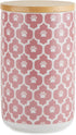 Bone Dry Lattice Collection Pet Bowl & Canister, Treat Canister, 4x6.5 inches, Rose