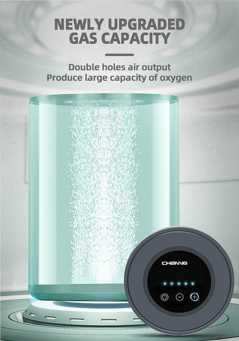 Aquarium Air Pump Dual Outlets, Ultra Quiet 20-600 Gallons, 5W Silent Water Oxygen Aerator Pump