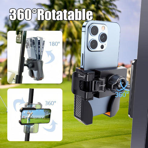 Tiiyee N52 360 Magnetic Golf Cart Phone Holder, Golf Cart Phone Mount Phone Caddy Magnet Base Rotatable Essentials Gift