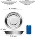 Stainless Steel Shallow Cat Food Bowls Wide Cat Dish Puppy Bowls Whisker Fatigue Relief Cat Plates Elevated Stands Replacement Kitten Metal Plate 4 Pcs (6.9 Inch Dia.) (6.77 Inch Dia.)