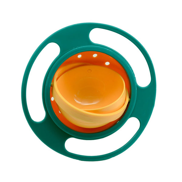 ZTL Gyro Bowl, 360 Degree Rotation Spill Resistant Gyroscopic Bowl with Lid for Kids