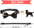 2 PCS Breakaway Cat Collar with Bow Tie and Bell, Golden Moon Glowing Star in The Dark for Kitten