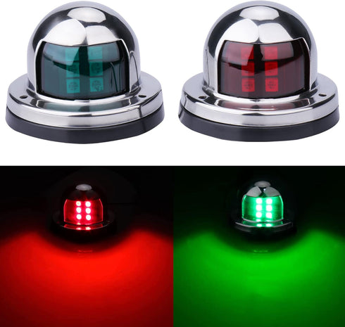Boat Navigation Lights, Stainless Steel Led Bow Light for Pontoon and Small