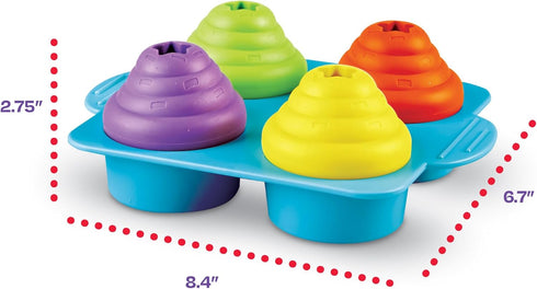 Brightkins Cupcake Party Treat Puzzle for Dogs - Fun Interactive Birthday Toy for All Breeds Small
