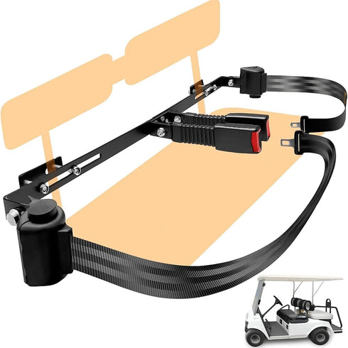 YOUXIFUN Universal Golf Cart Retractable 2 Passenger 42" Seat Belts with Bracket Kit