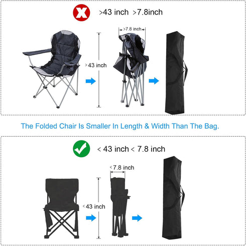 51 Inch PATIKIL Camp Chair Replacement Bag Nylon Folding Chair Carrying Storage Bag for Beach Chair with Large Zipper