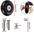 OwnMy Luggage Suitcase Replacement Wheels, 70mm x 24mm Rubber Swivel Caster, Set of 2 Bearings Repair Kits