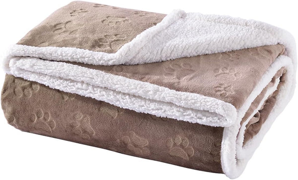 Qeils Dog Blankets for Large Dogs, Waterproof Washable Cat Blanket, Soft Plush Reversible Throw Protector, 60"X80",