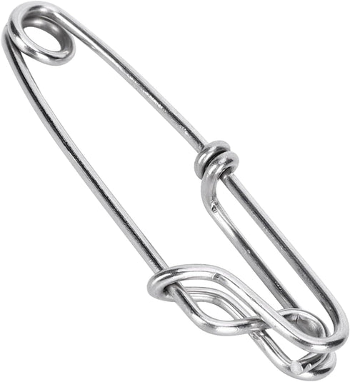 Gsycle 15pcs Tuna Clips, Stainless Steel Fishing Snap Clips Longline Branch Hangers Snap Fishing Accessory Easy On Off