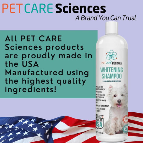 16 fl oz Dog Whitening Shampoo - Puppy Shampoo for White Coats - Hair and Fur Whitener Made in The USA