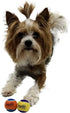 Pack of 12 Midlee Squeaky Mini Tennis Balls for Dogs - 1.5" (Yellow/Purple)
