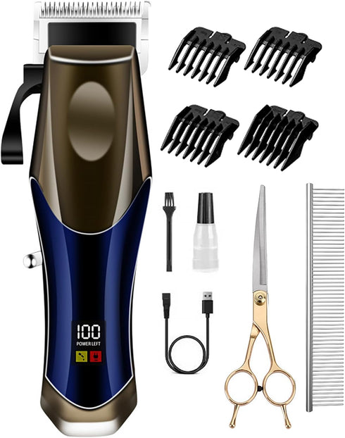 Generic Dog Clipper Low Noise, Dog Grooming Kit with Rechargeable, Pet Shaver Cordless