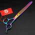 8.0 inch Purple Dragon Dog Hair Cutting, Curved and Thinning Scissors Shear Pet Grooming Tool Kit