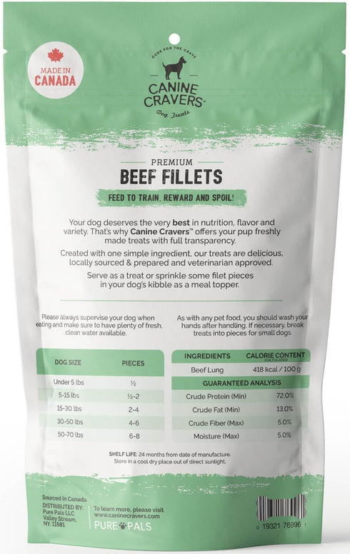 Canine Cravers Single Ingredient Dog Treats, Healthy and Nutritious Human Grade Air Dried Hypoallergenic Pet Food,