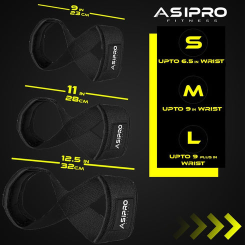 ASIPRO 8 8 Figure Lifting Straps Gym Padded for Men & Women Gym Deadlift Strap for Weightlifting, Strongman, & Cross