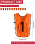 12 Pack 28 Inch PATIKIL Soccer Training Vest, Team Sports Pinnies Reversible Numbered Soccer Practice Pennies Jerseys