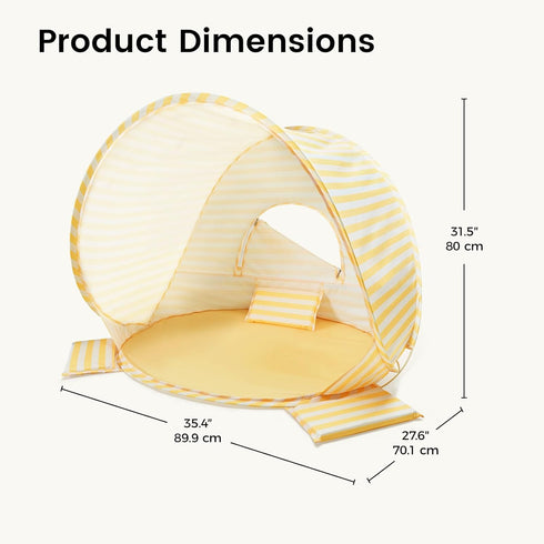 35.4"x27.6"x31.5" Summer Tiny Land Baby Beach Tent Pop Up Baby Tent with UV Protection, Portable Baby Beach Essentials