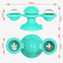 Windmill Cat Toy with Catnip - Interactive Spinning Toy with Suction Cup for Indoor Cats (Blue)