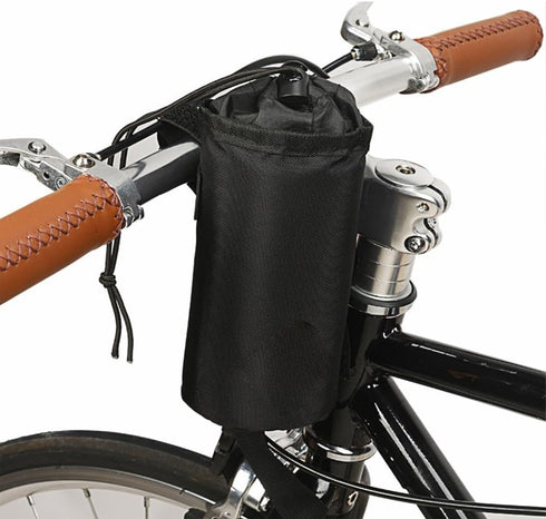 Septoolshop Insulated Water Bottle Bag for Cycling Portable Handlebar Kettle Holder with Multiple Storage Options (L)