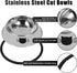 2 Pcs Non-Slip Stainless Steel Small Cat Food Bowls, Unbreakable 7 Oz with Removable Rubber Base
