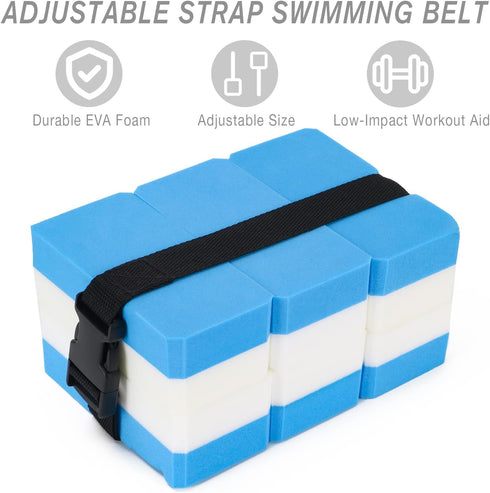 NEAGLORY 5 Pieces Water Aerobics Set, Aquatic Exercise Pool Fitness Equipment with Foam Dumbbell, Swim Kickboard, Pull
