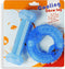 Puppy Teething Chew Toys - Freezable Teething Toy Set with 1 Ring + 1 Bone (Blue)
