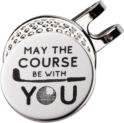 Funny Golf Ball Marker with Magnetic Hat Clip, Perfect Gift for Men or Women - Golf Accessories for Men or Women, Silver