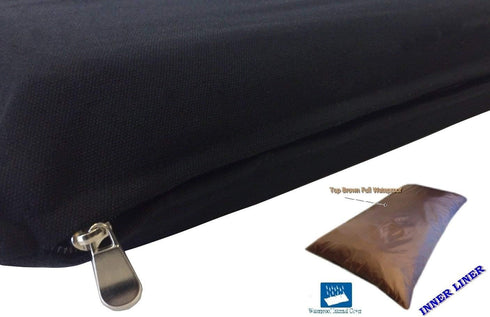 DIY Durable Tough Black Canvas Pet Dog Bed Pillow Cover, Waterproof Resistant Case Set for Medium Large Dogs, Covers