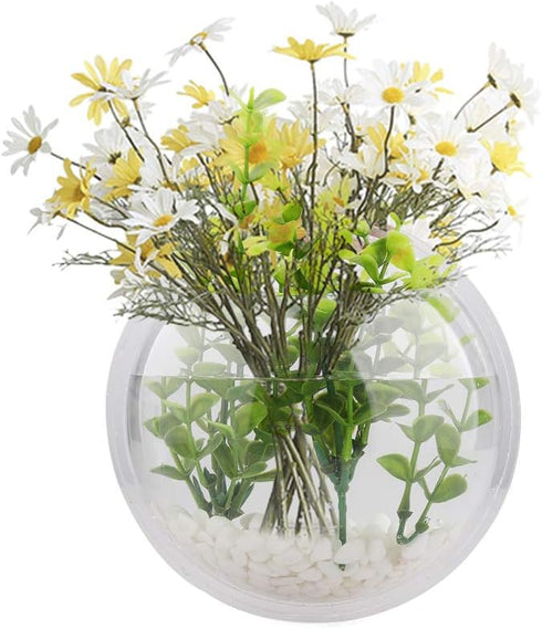 MeiBoAll Wall Fish Bowl, 230ML Clear Acrylic Betta Fish Tank Wall-Mounted Decoration Planter (2 pcs)