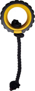 Tonka Mega Tread Rope Tug Dog Toy - Lightweight, Durable, Water Resistant, 15 Inches, Yellow/Black