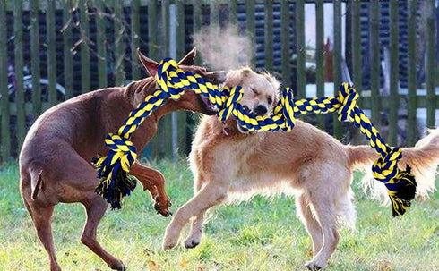 6 Knot 2 Pack 3.6 Feet Giant Large Dog Chew Rope Toy for Aggressive Chewer Tug of War