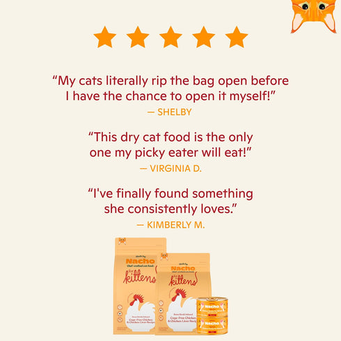 Made by Nacho Premium Dry Kibble Infused with Bone Broth, 2lb Bag Cat Food (Cage-Free Chicken and Chicken Liver)