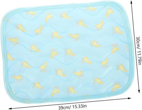 2Pcs Cooling Mat for Small Animals, Soft Summer Pet Cushion Self-Cooling Pad for Rabbits, Hamsters, Guinea Pigs