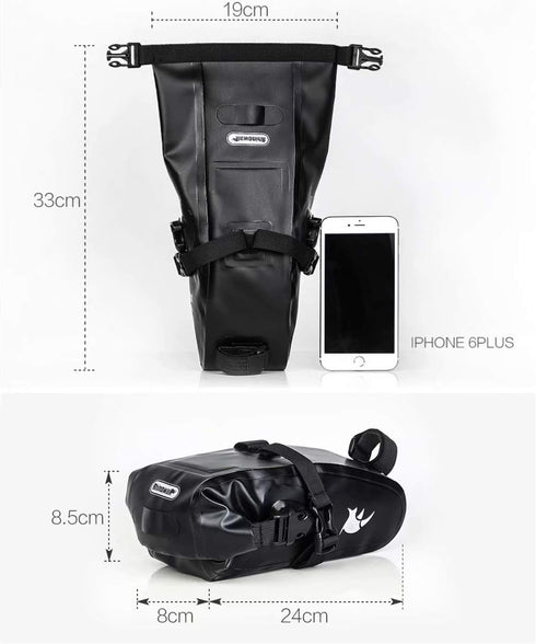 Rhinowalk Waterproof Bike Saddle Bag, Portable 1.5L Bicycle Bag for Cycling Seat