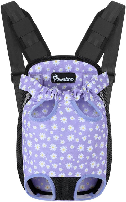 Pawaboo Pet Carrier Backpack, Adjustable Pet Front Cat Dog Carrier Backpack Purse