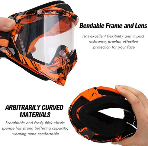 Motocross Motorcycle Goggles - Bike Off Road Racing Goggle, Anti-Scratch Dustproof UV400