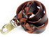 Leather Braided Dog Leash, Water Resistant Heavy Duty Woven Leash for Large, Medium, Small Dog Breeds with Lock Design