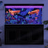 48X20IN Blacklight Mushroom Flower Aquarium Background, UV Moonlight Mountain Forest Landscape with Tape
