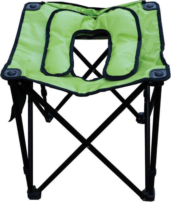 TravelJohn Foldable Commode Chair Portable Toilet with 2-in-1 Commode & Seat Lightweight Steel