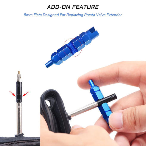 Valve Core Remover Tool for Schrader and Presta Valves, Easy Inner Tube Repair for Mountain and Road Bicycles
